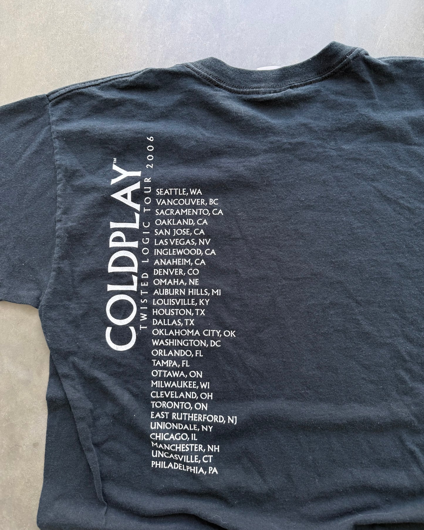 Vintage Coldplay Tour Tee - L