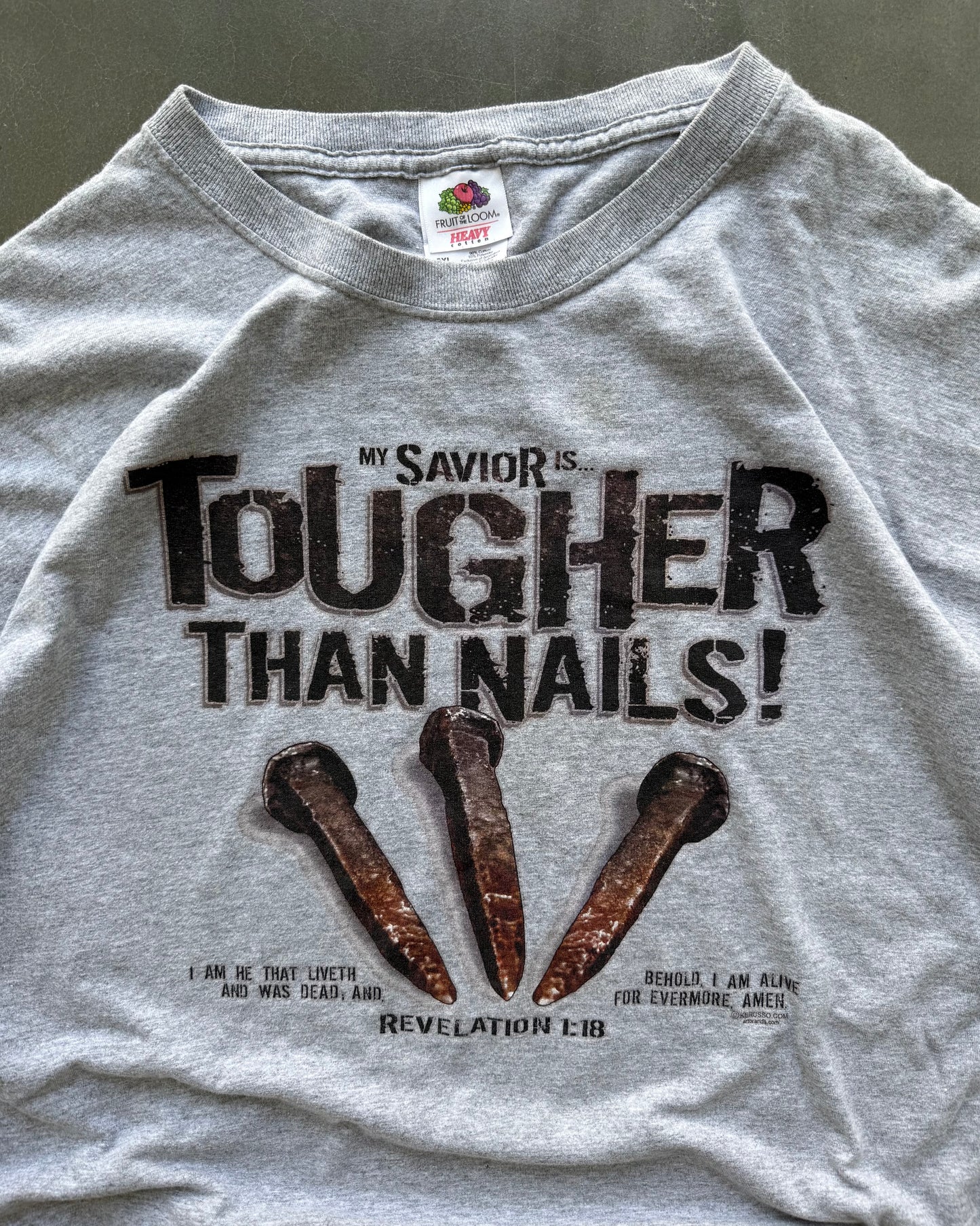 Vintage Tougher Than Nails Jesus Tee - XXL