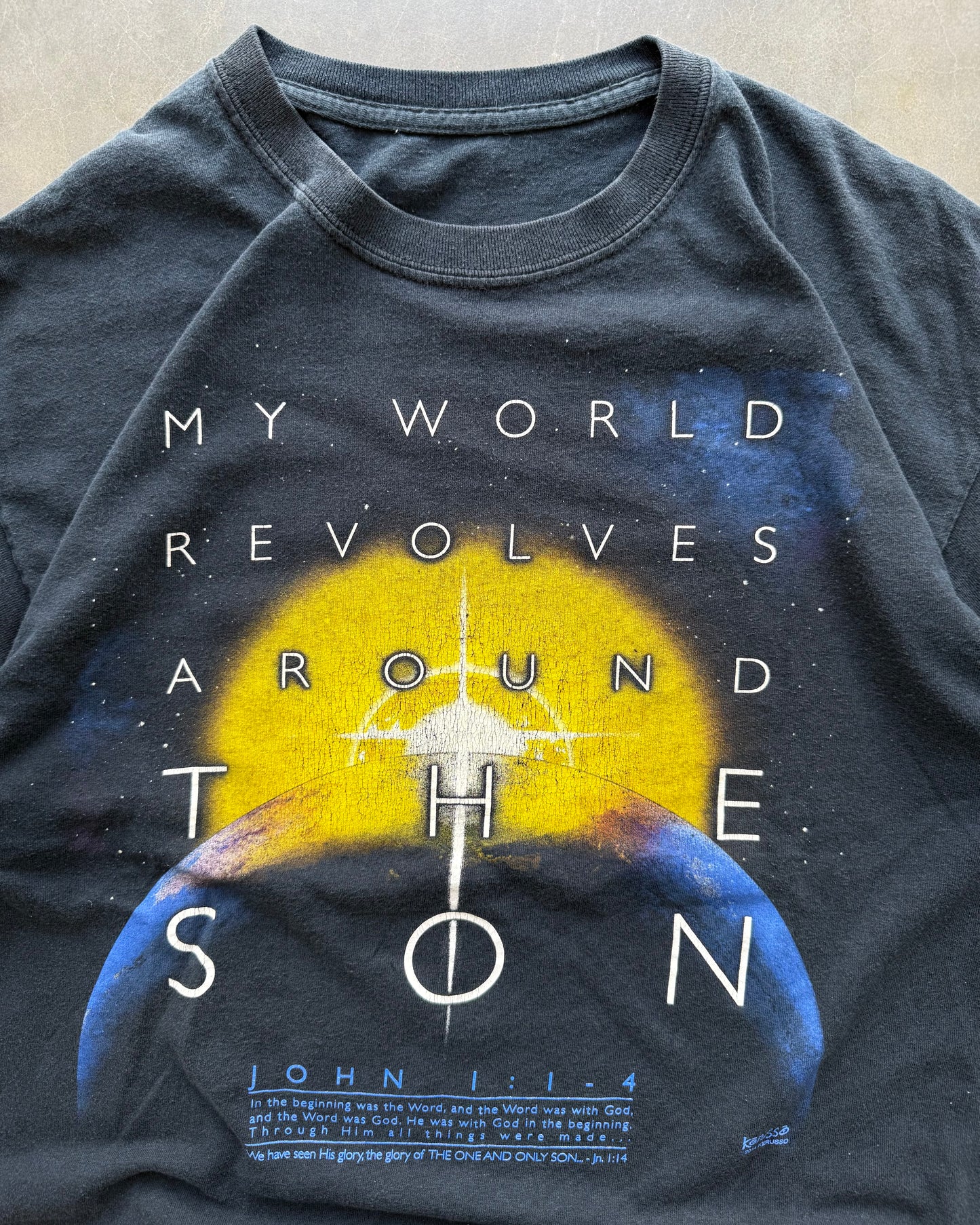 2000s My World Revolves Around The Son Tee - L