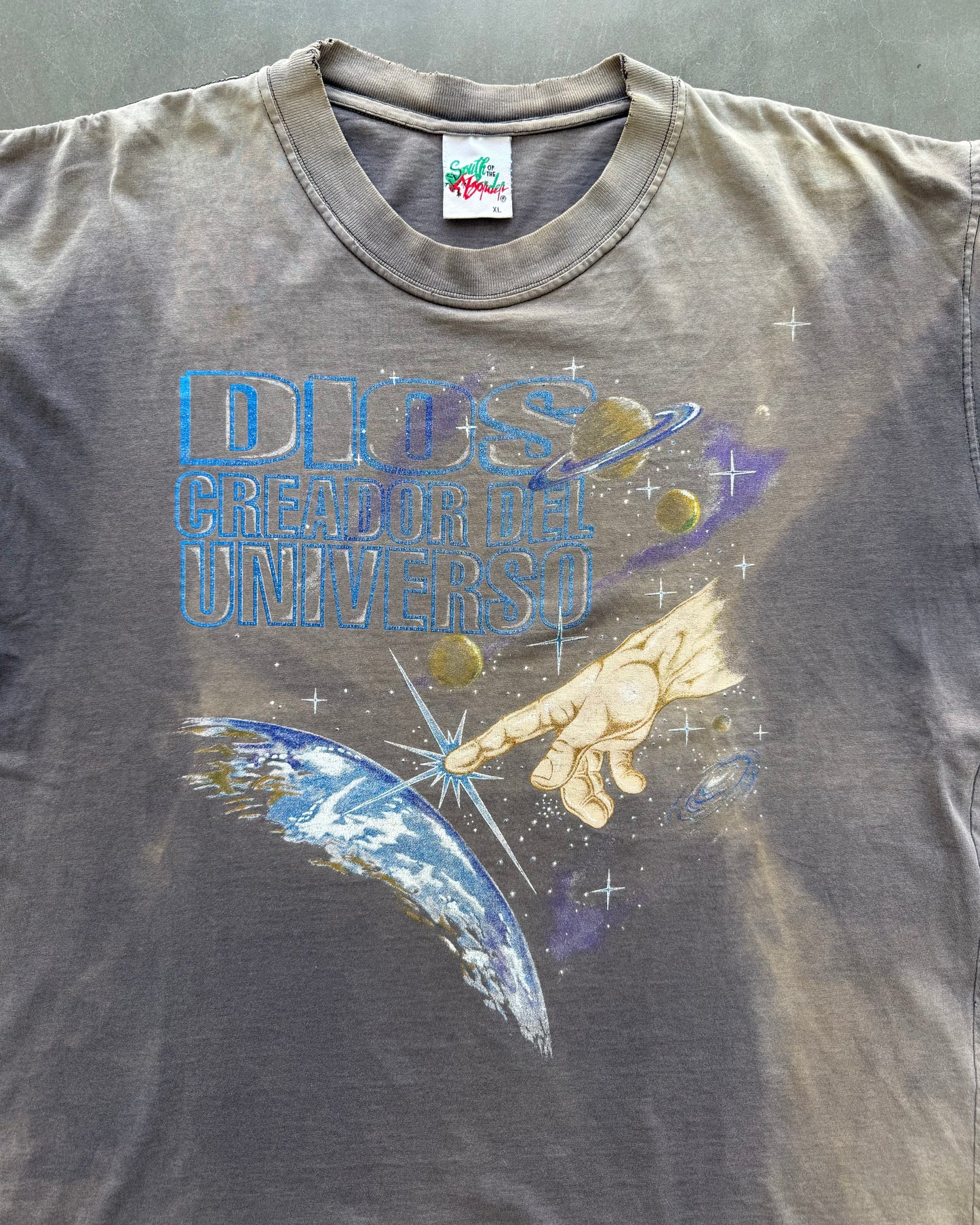 Vintage "Dios Creador Del Universo" Faded Tee - XL