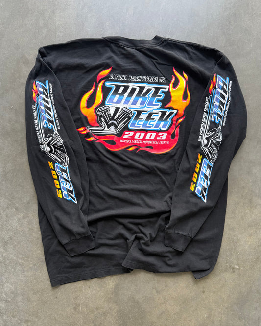 Vintage Bike Week Flame Longsleeve - XL