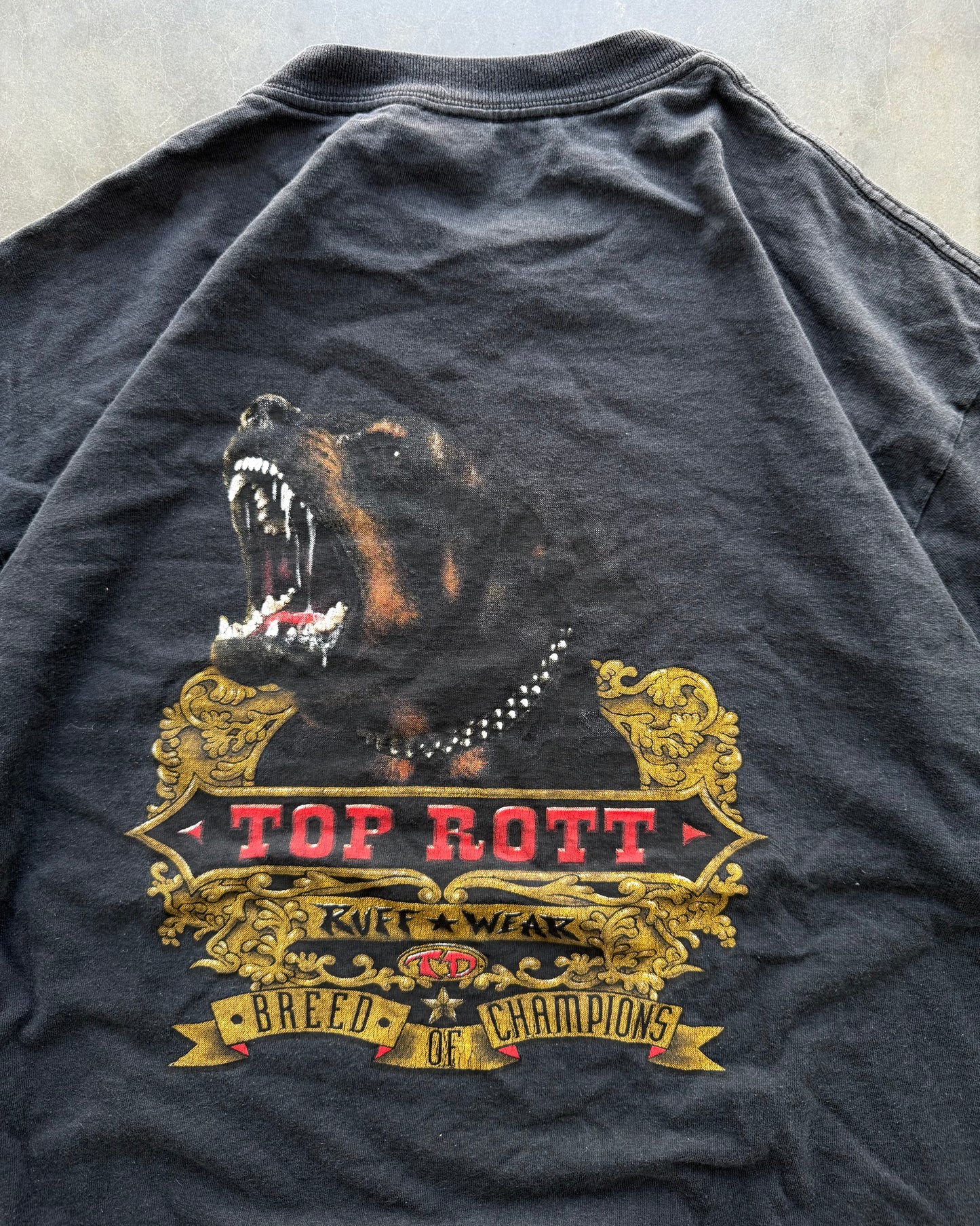 Vintage Top Rott Ruff Wear Tee - XL