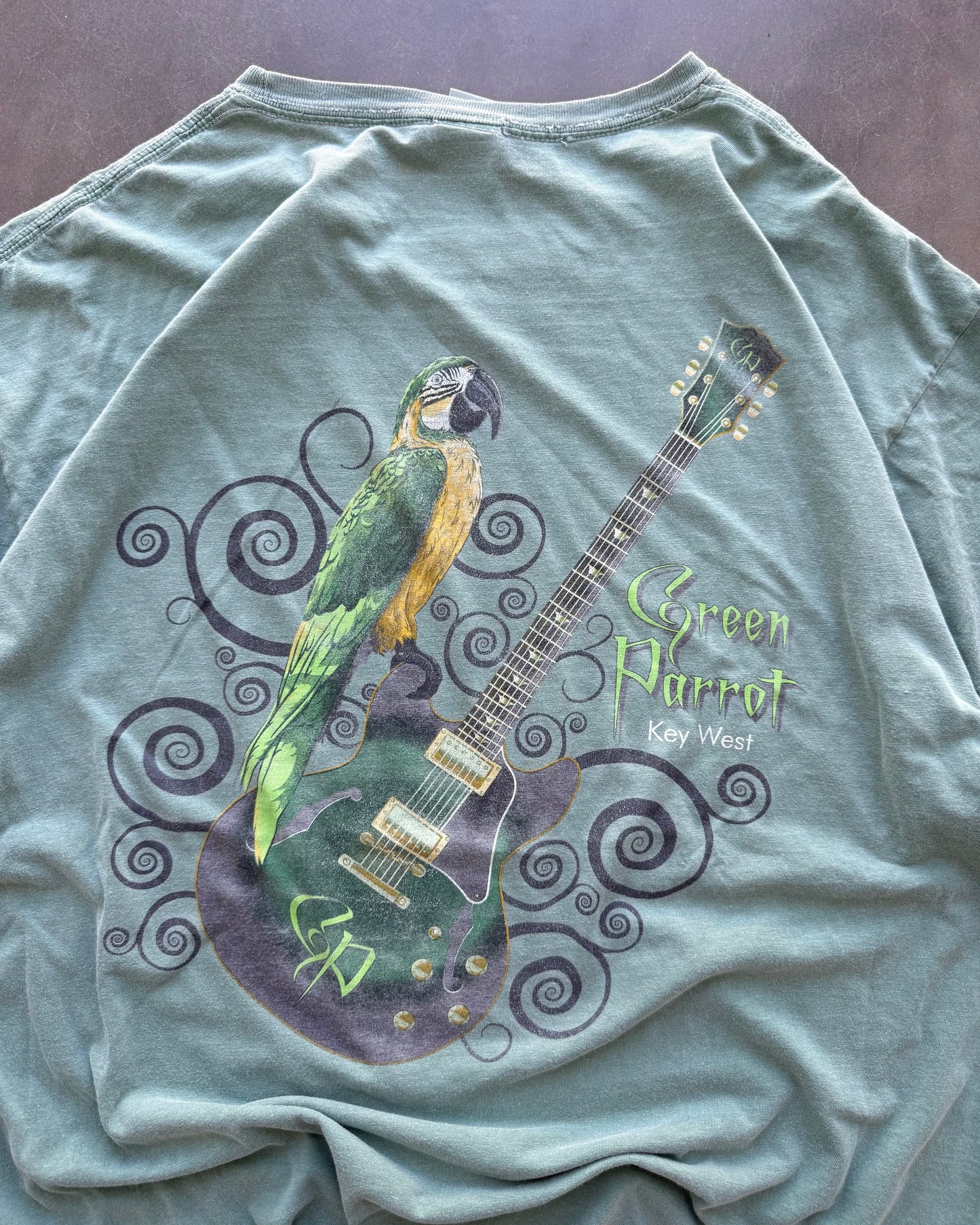 Vintage Green Parrot Key West Tee - XL