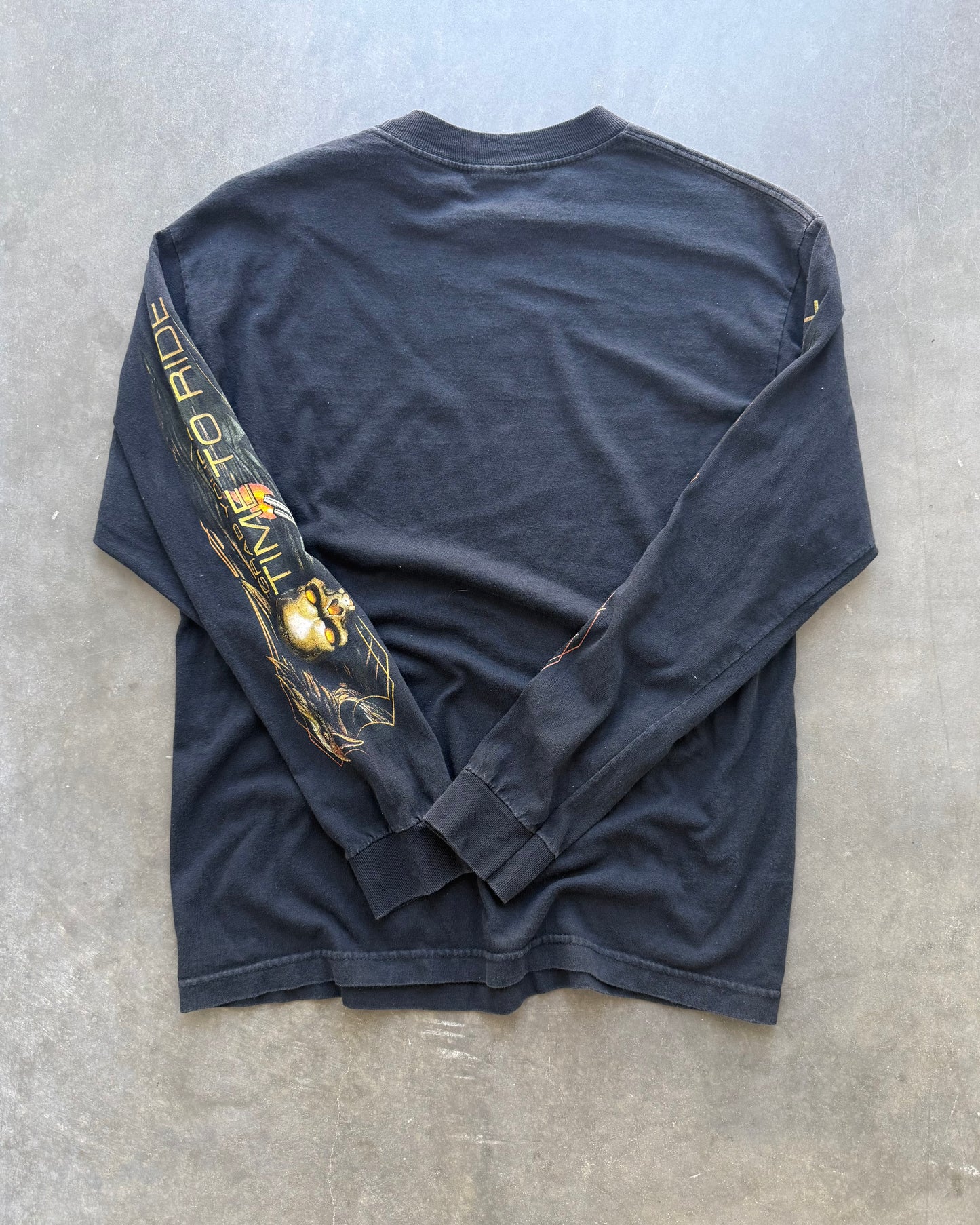 Vintage Biker Flame Skull Longsleeve - M
