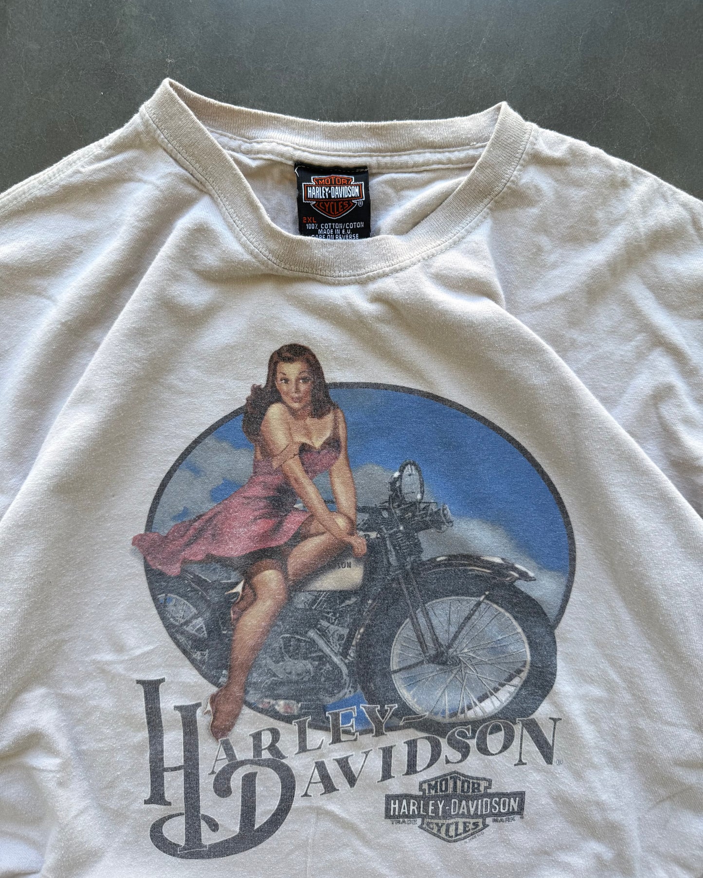 Vintage Harley Davidson Pin Up Tee - XXL