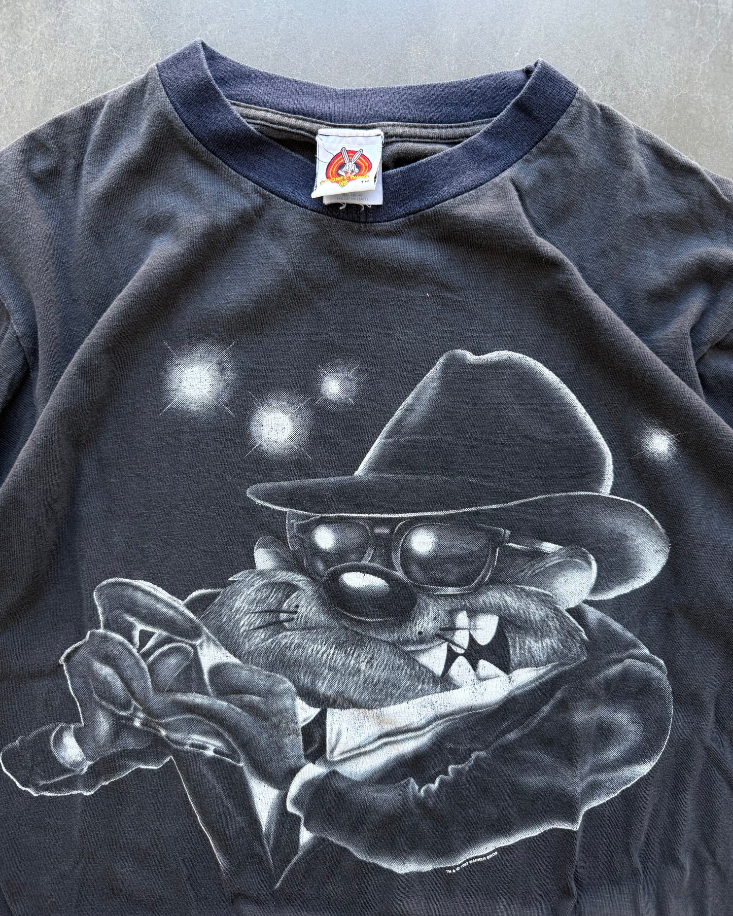 Vintage Looney Tunes Taz Faded Tee - L