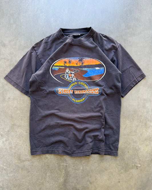 Vintage Street Vibrations Faded Biker Tee - M