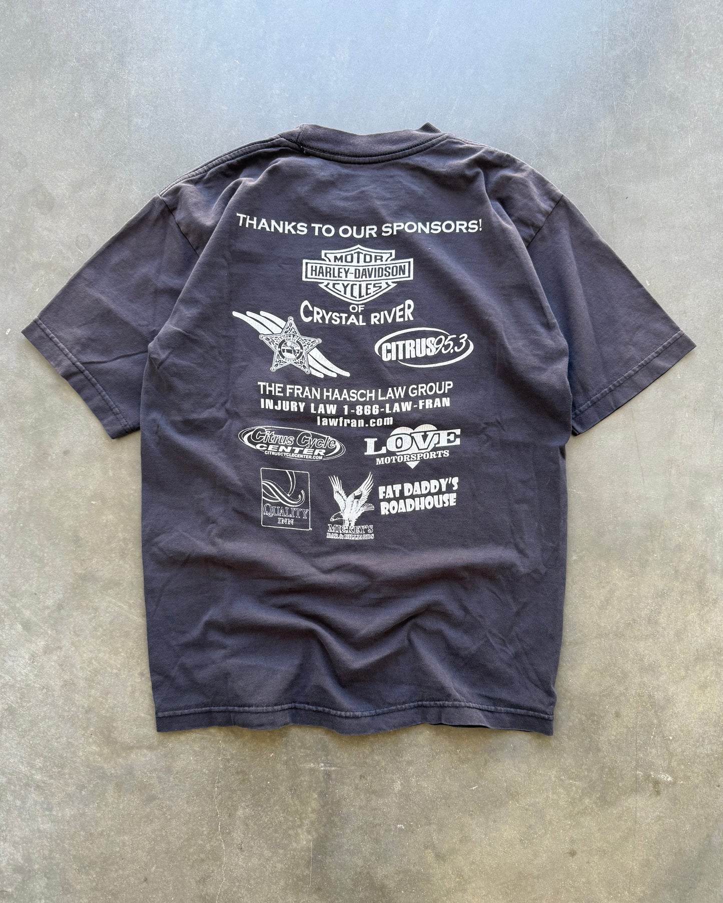 Vintage Street Vibrations Faded Biker Tee - M