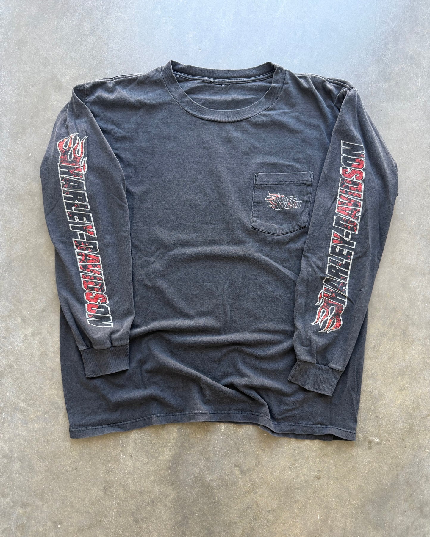 Vintage Harley Davidson Flame Longsleeve - L