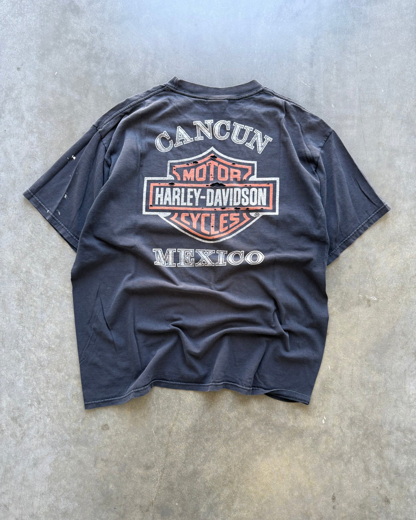 Vintage Harley Davidson Faded & Distressed Tee - XL