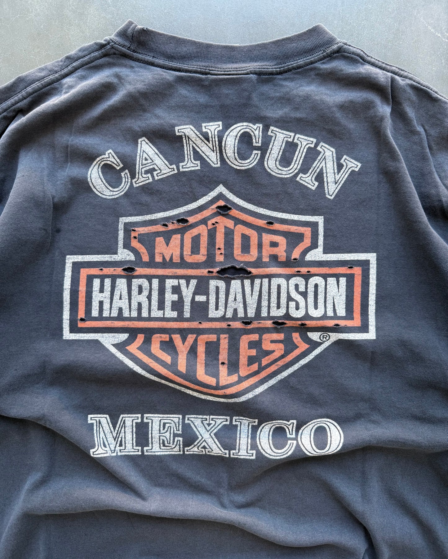 Vintage Harley Davidson Faded & Distressed Tee - XL