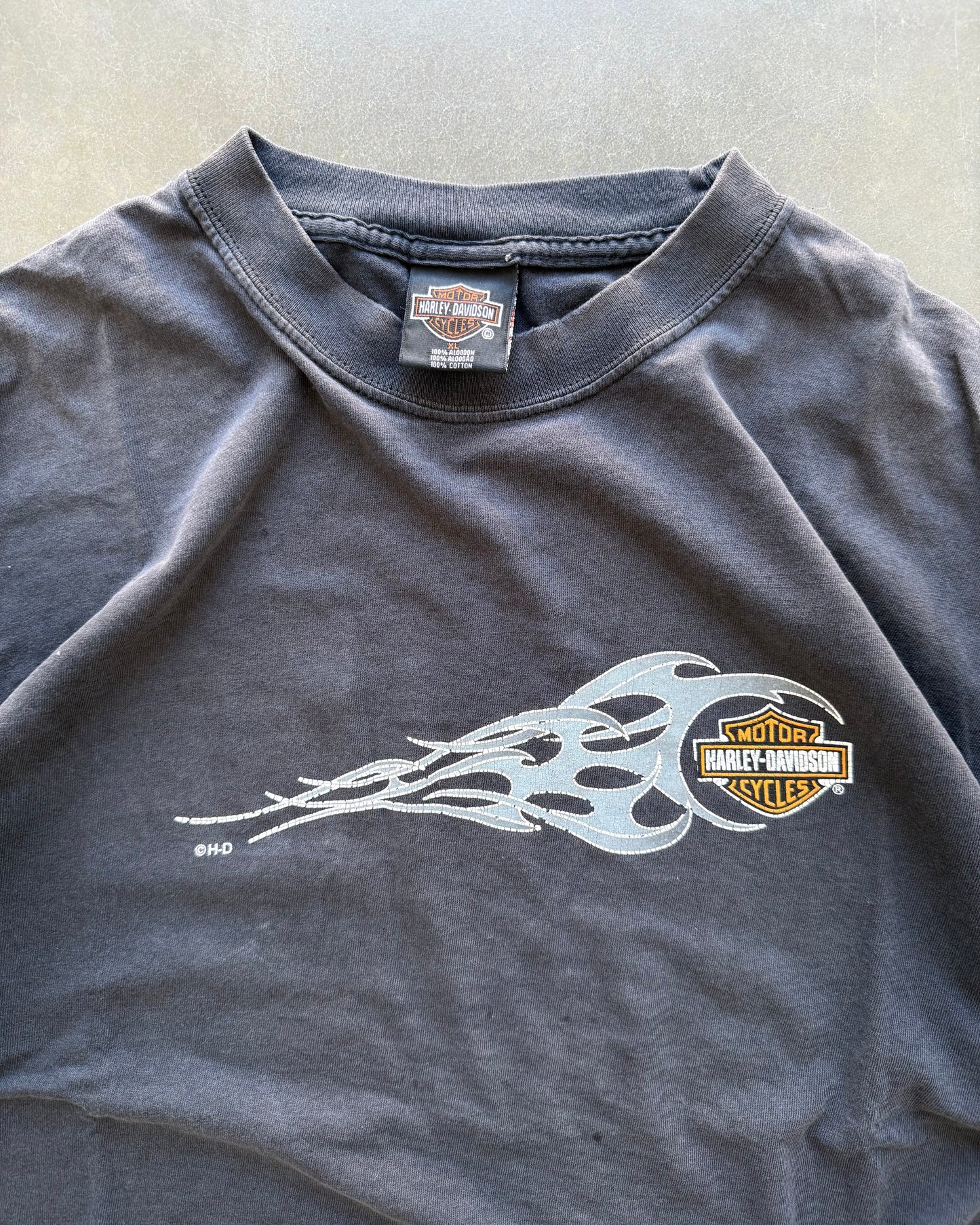 Vintage Harley Davidson Faded & Distressed Tee - XL