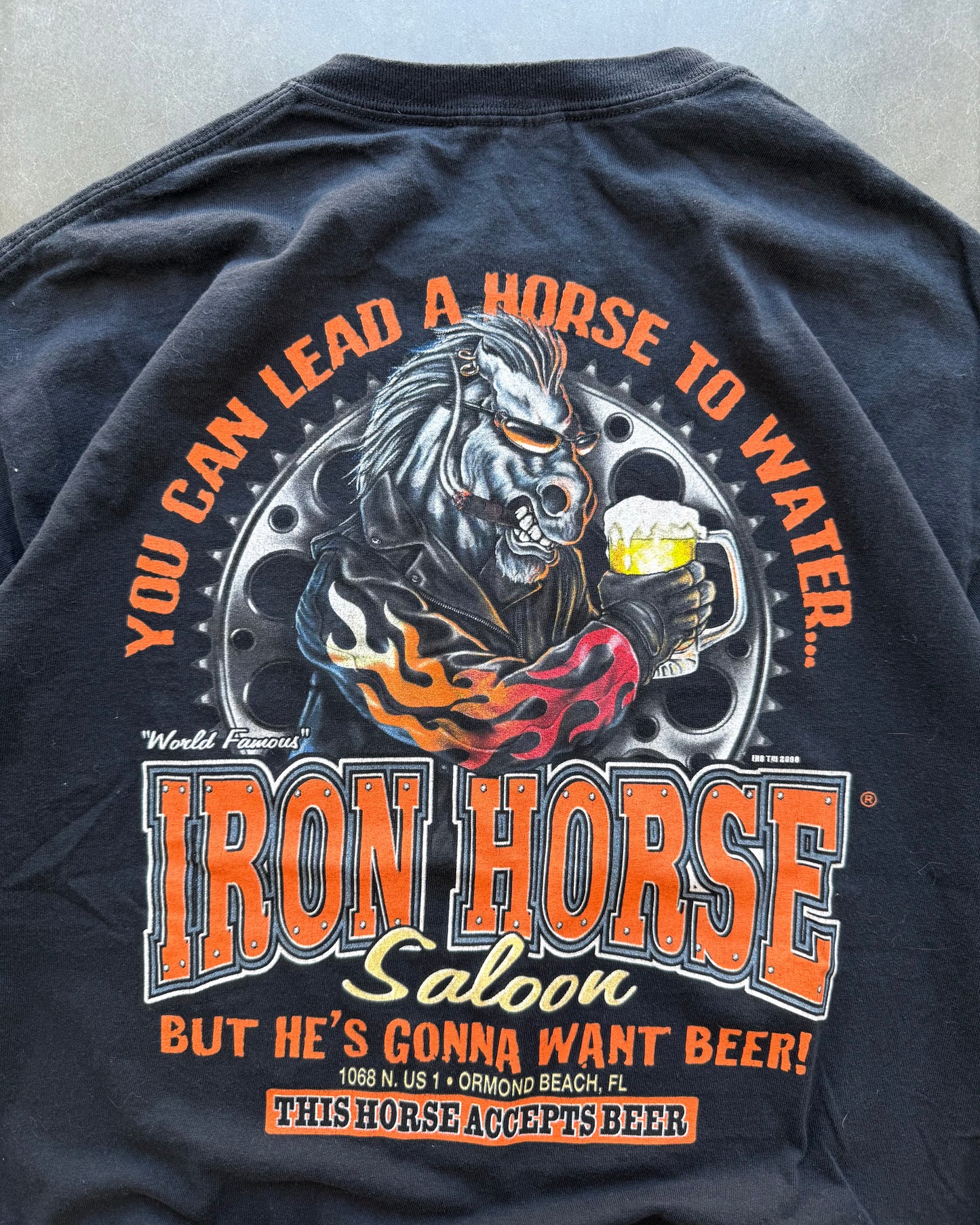 Iron Horse Saloon Beer Tee - L