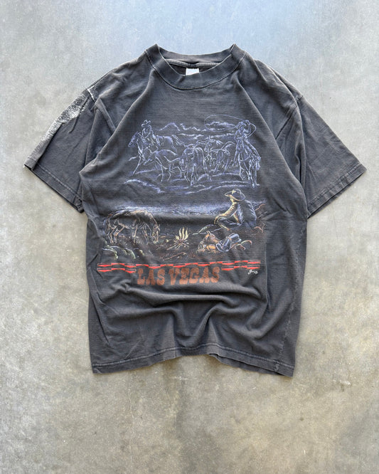 Vintage Las Vegas Faded Cowboy Tee - L