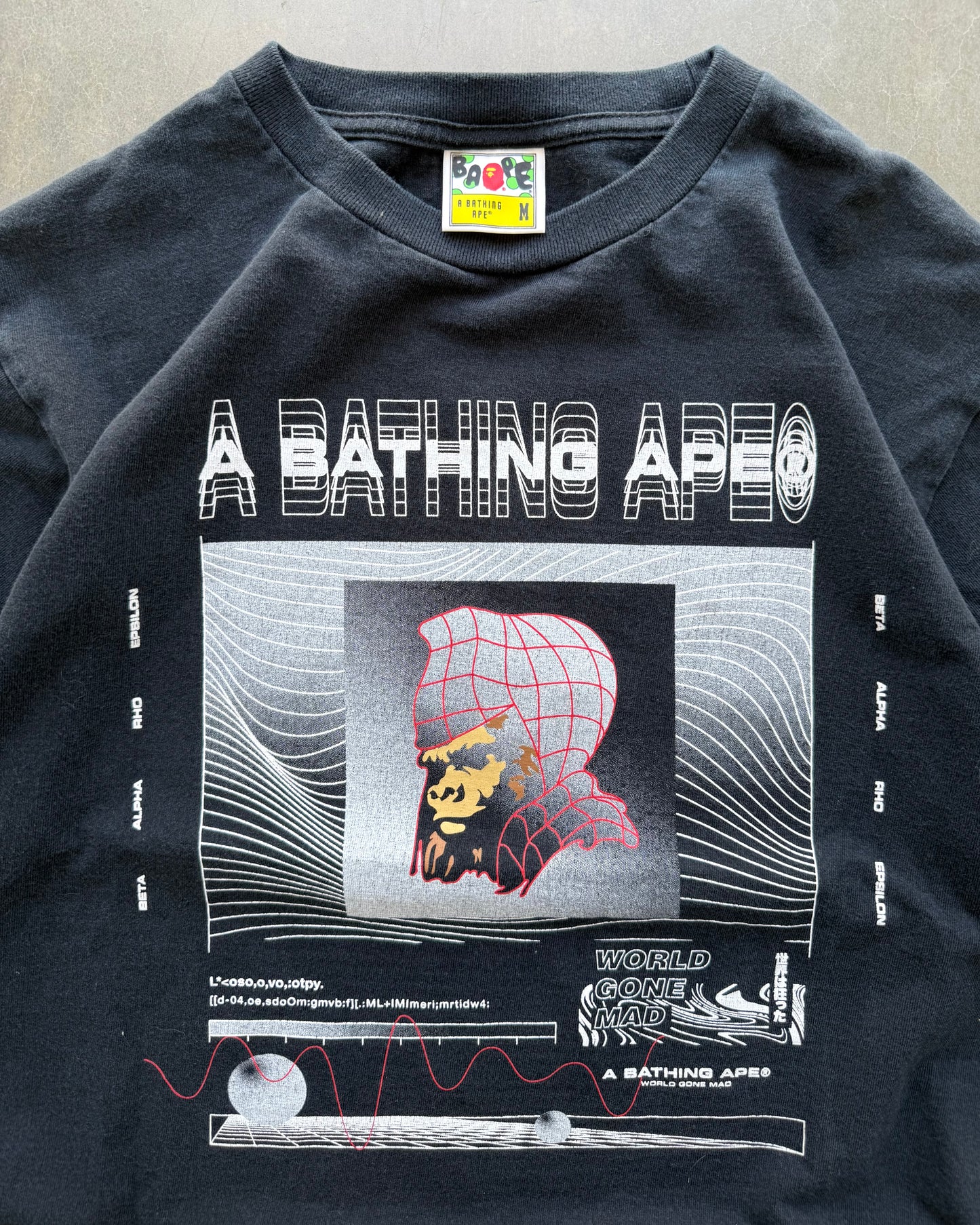 BAPE World Gone Mad Tee - M