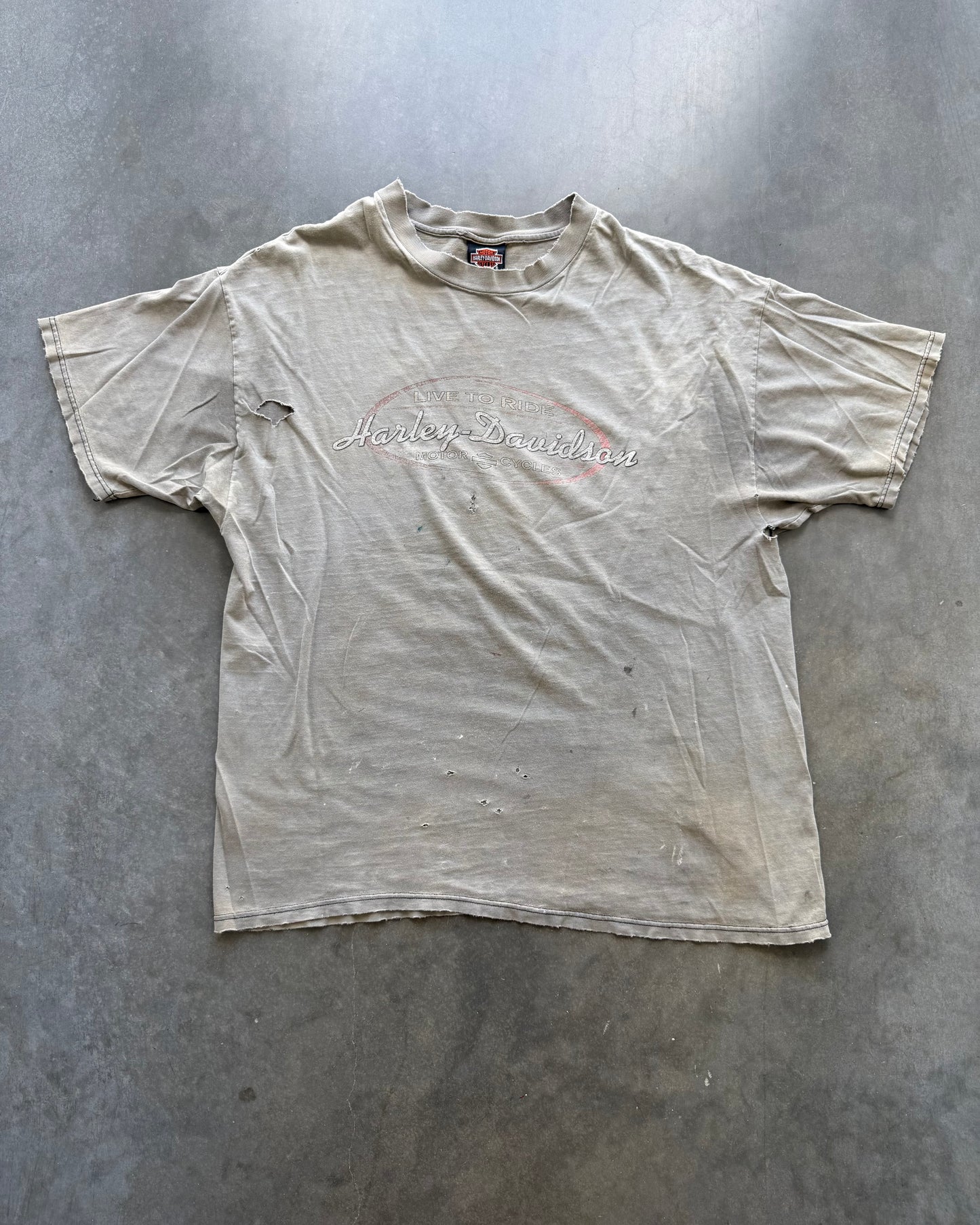 Vintage Harley Davidson Faded & Distressed Tee - XXL