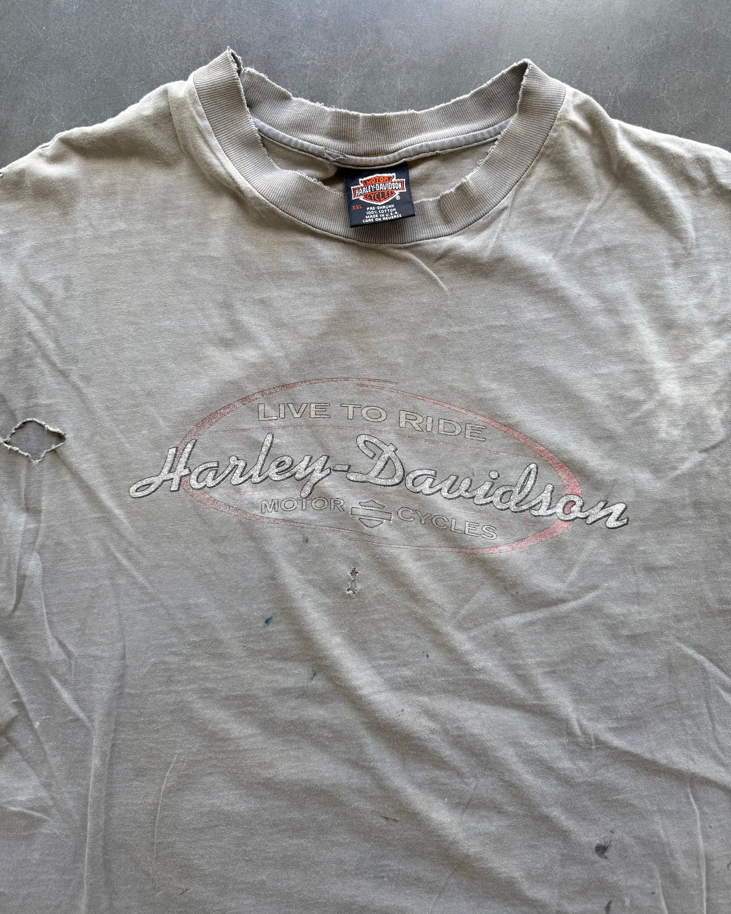 Vintage Harley Davidson Faded & Distressed Tee - XXL