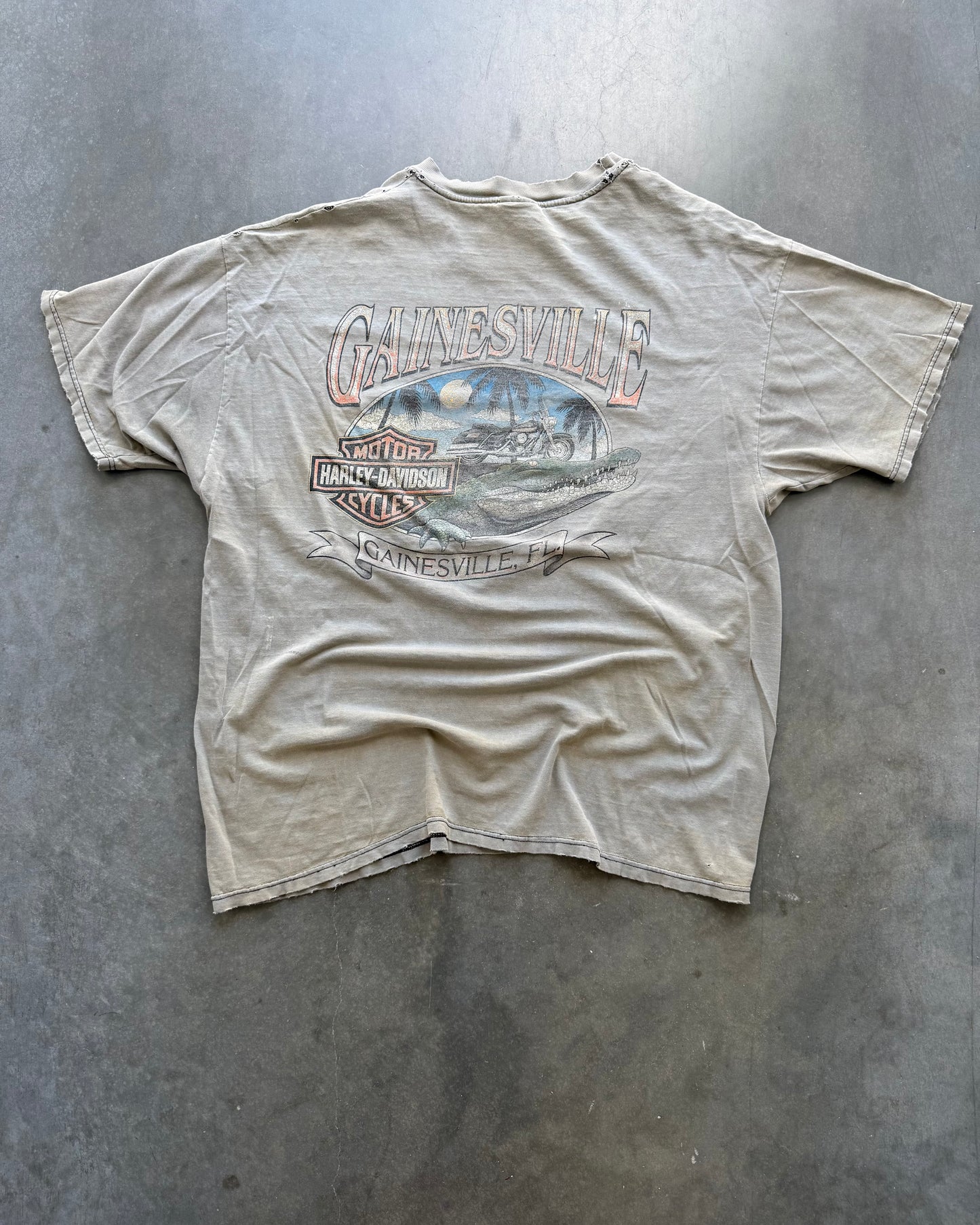 Vintage Harley Davidson Faded & Distressed Tee - XXL