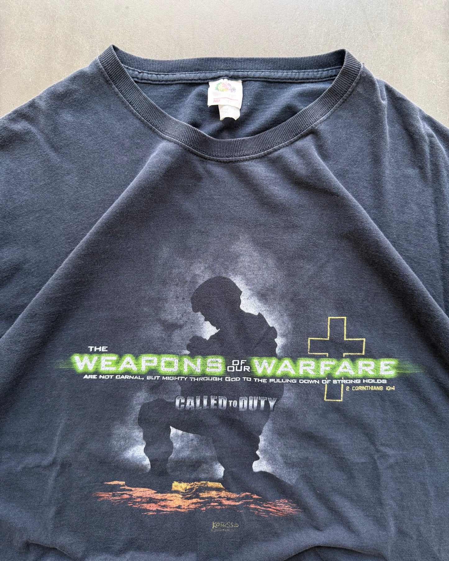2000s Called To Duty Faded Jesus Tee - XXL