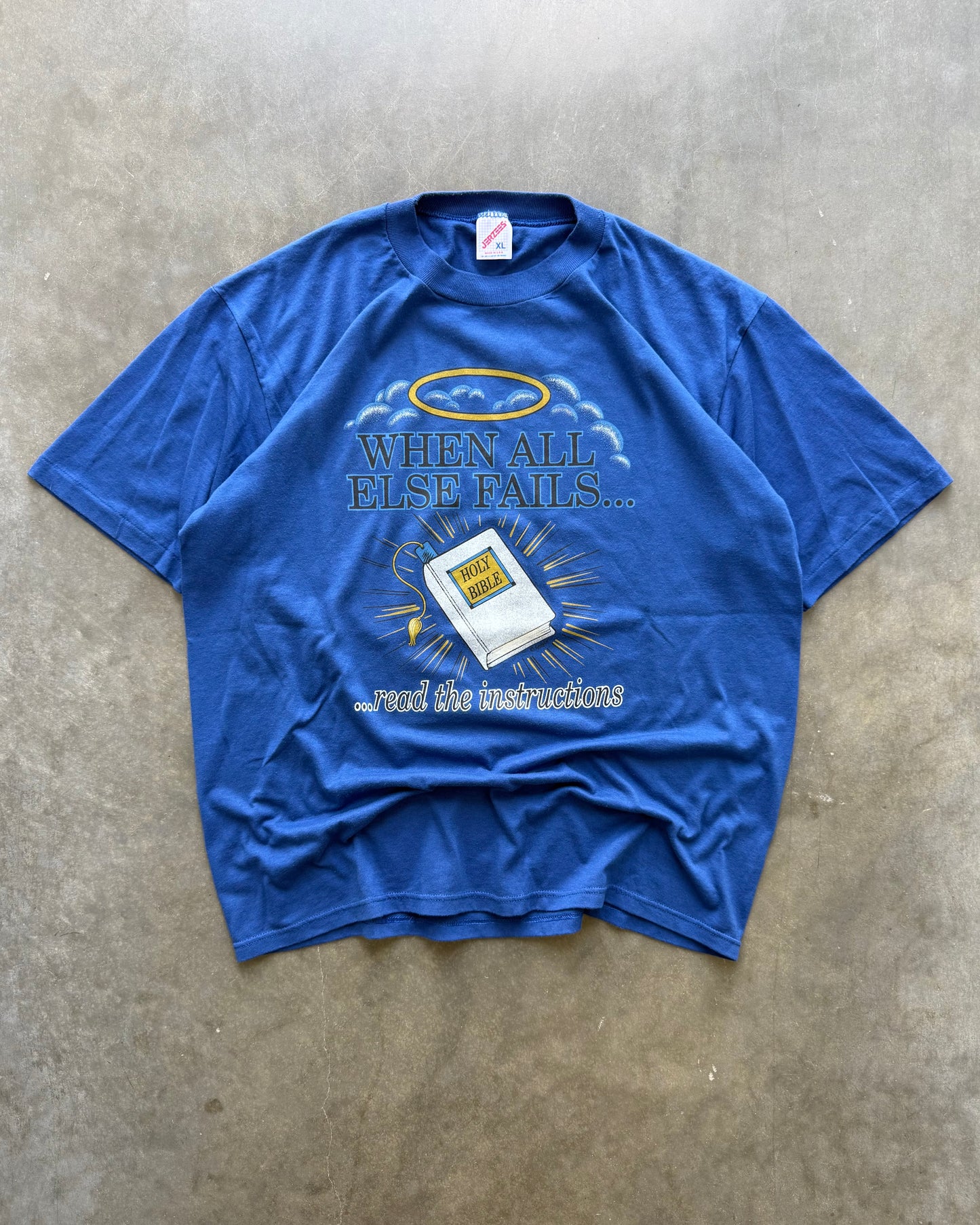 Vintage When All Else Fails Jesus Tee - XL