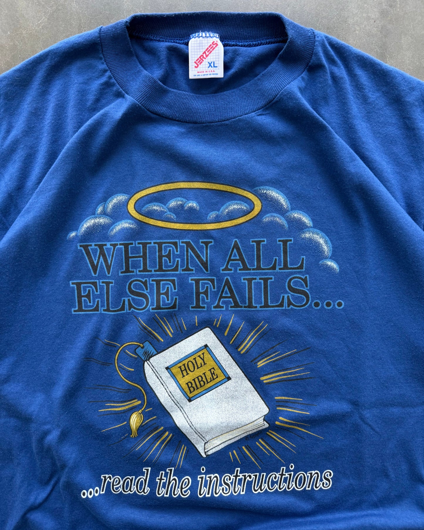 Vintage When All Else Fails Jesus Tee - XL