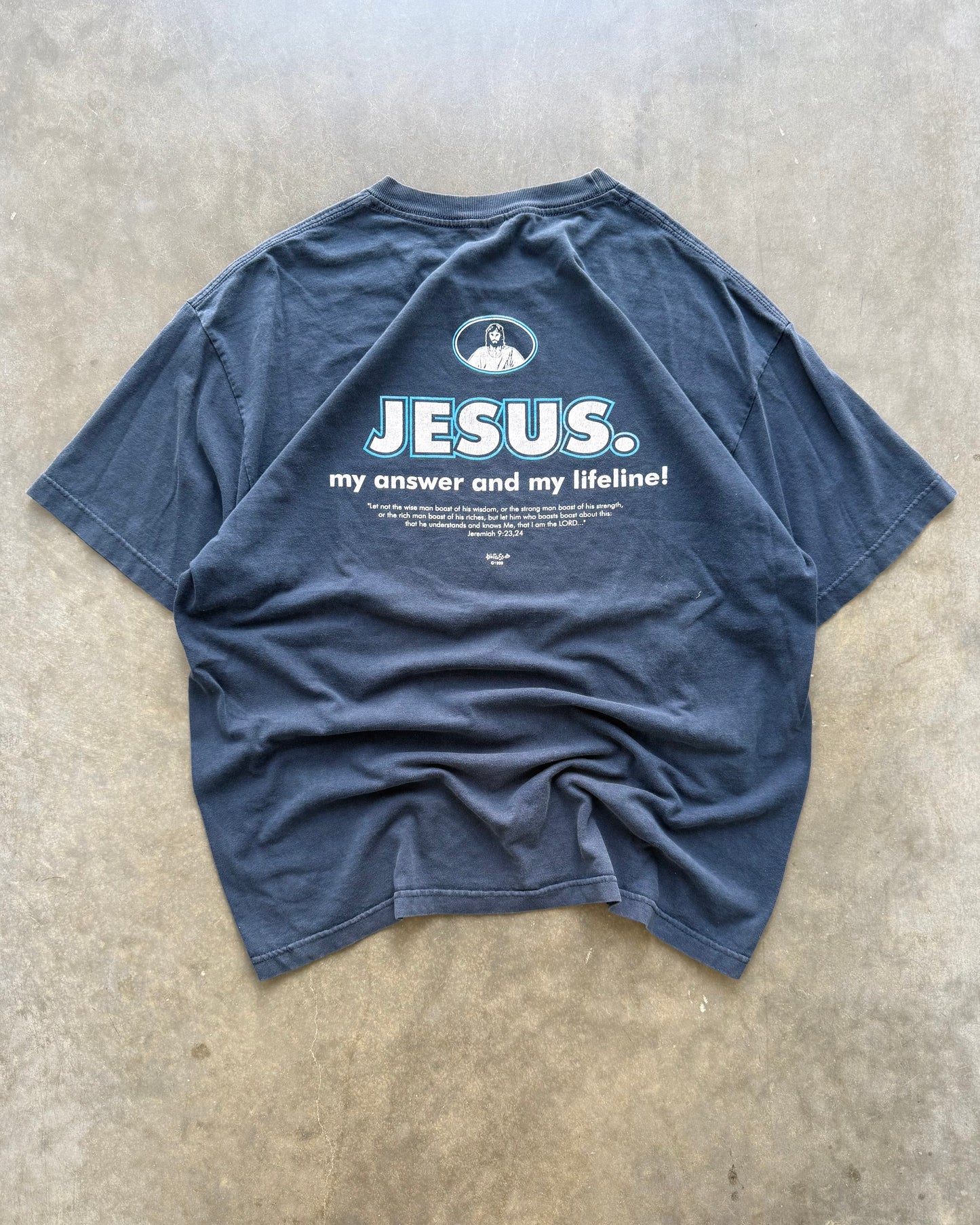 Vintage Final Answer Jesus Tee  - XL