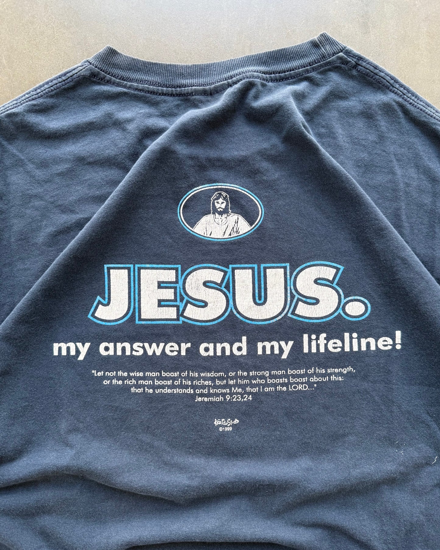 Vintage Final Answer Jesus Tee  - XL