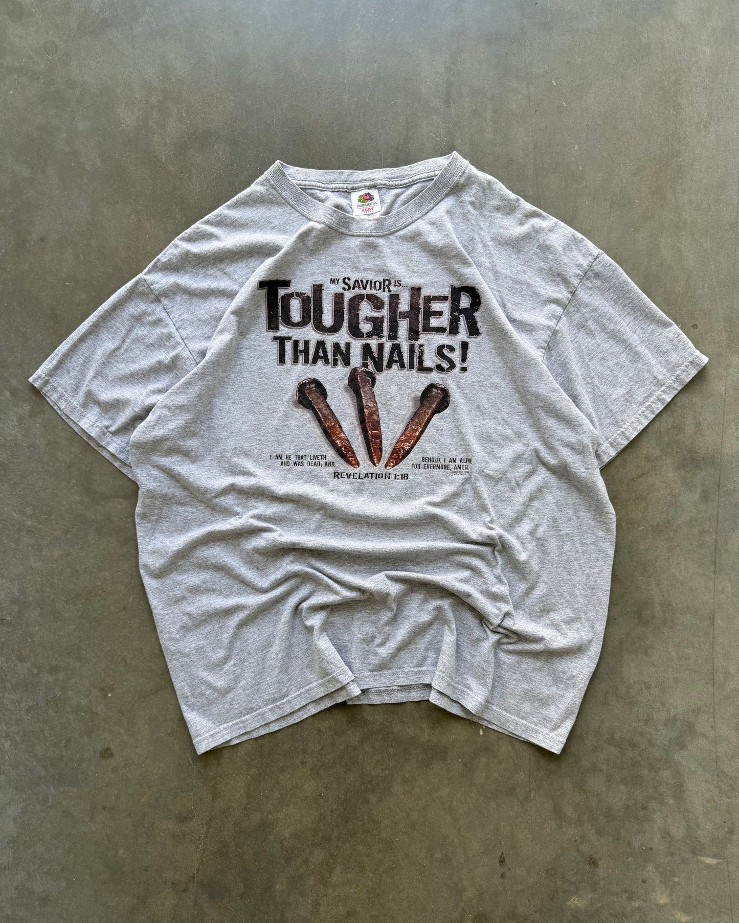 Vintage Tougher Than Nails Jesus Tee - XXL
