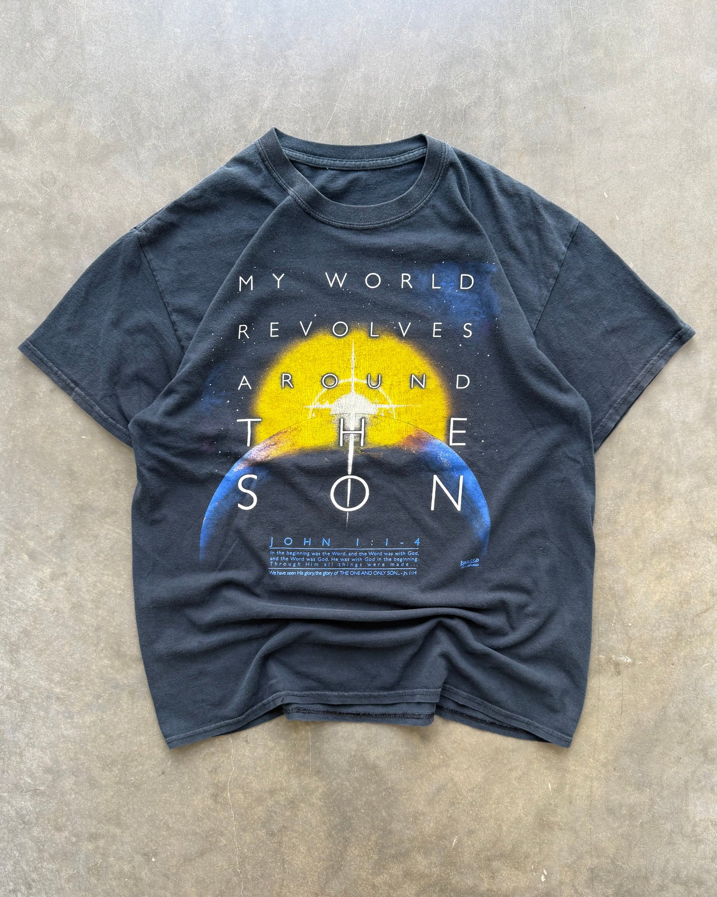 2000s My World Revolves Around The Son Tee - L