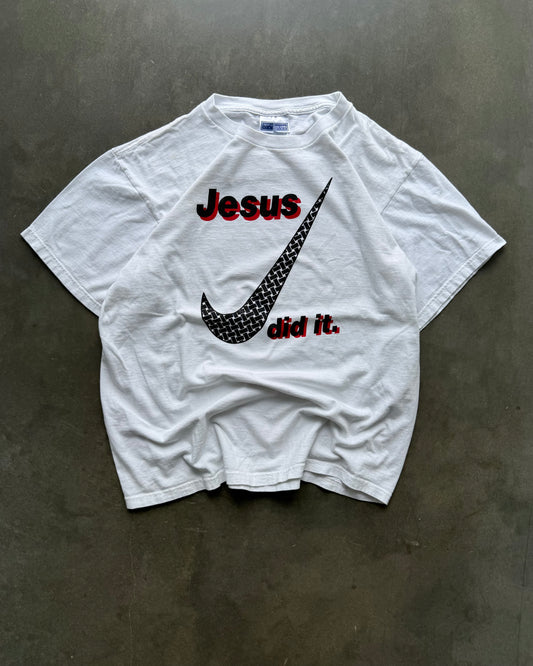 Vintage Jesus Did It Tee - L