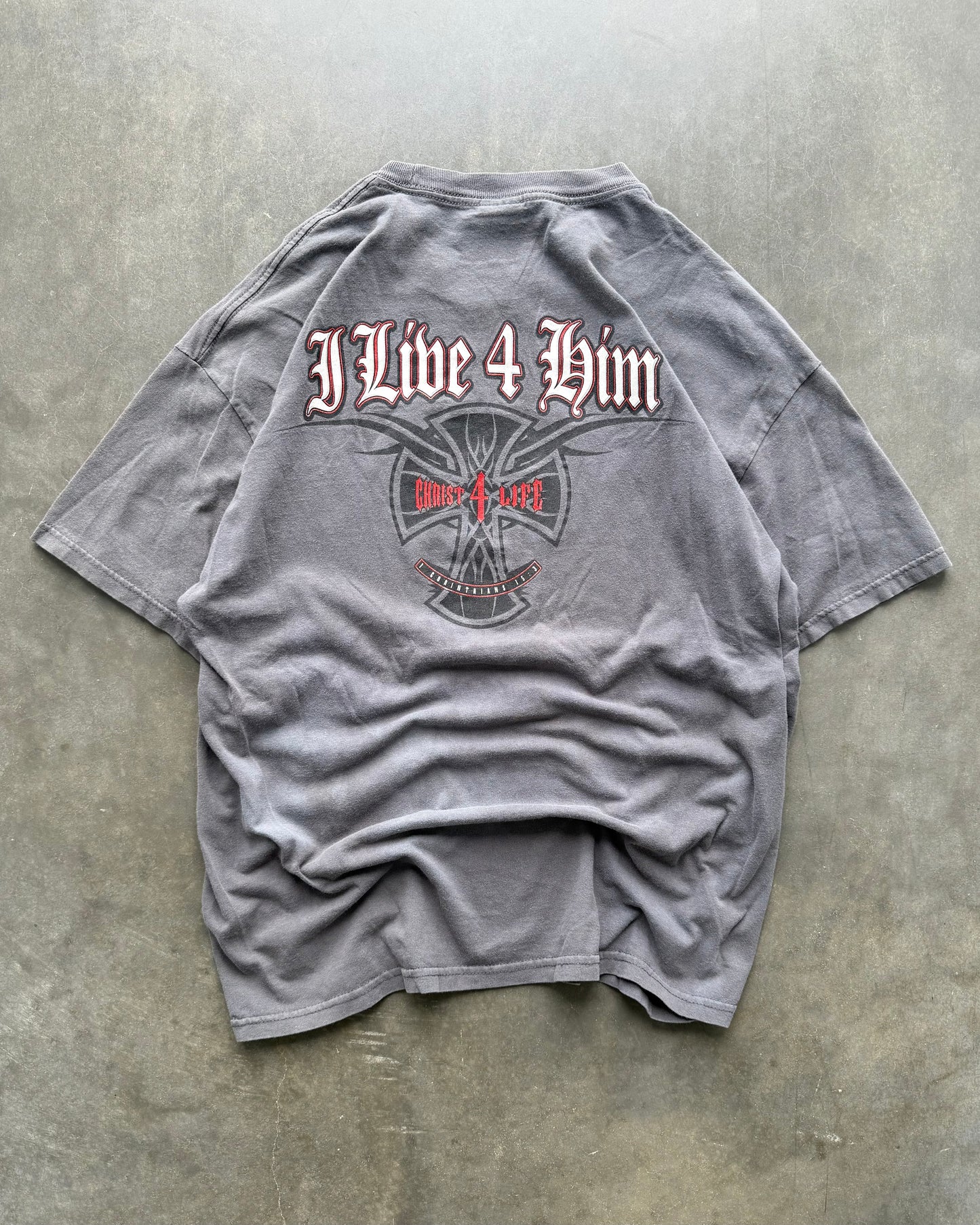 Vintage Christ 4 Life Jesus Biker Tee - XL