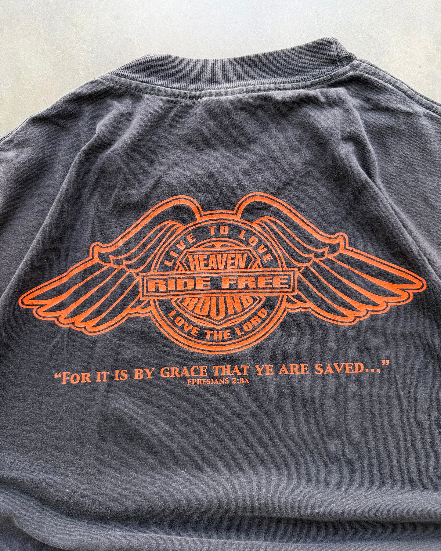 Vintage Ride Free Jesus Biker Tee - XL