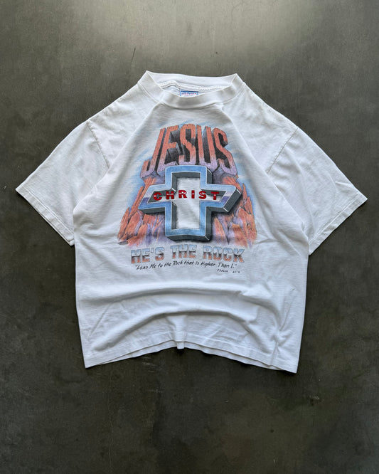 Vintage He's The Rock Jesus Tee - L