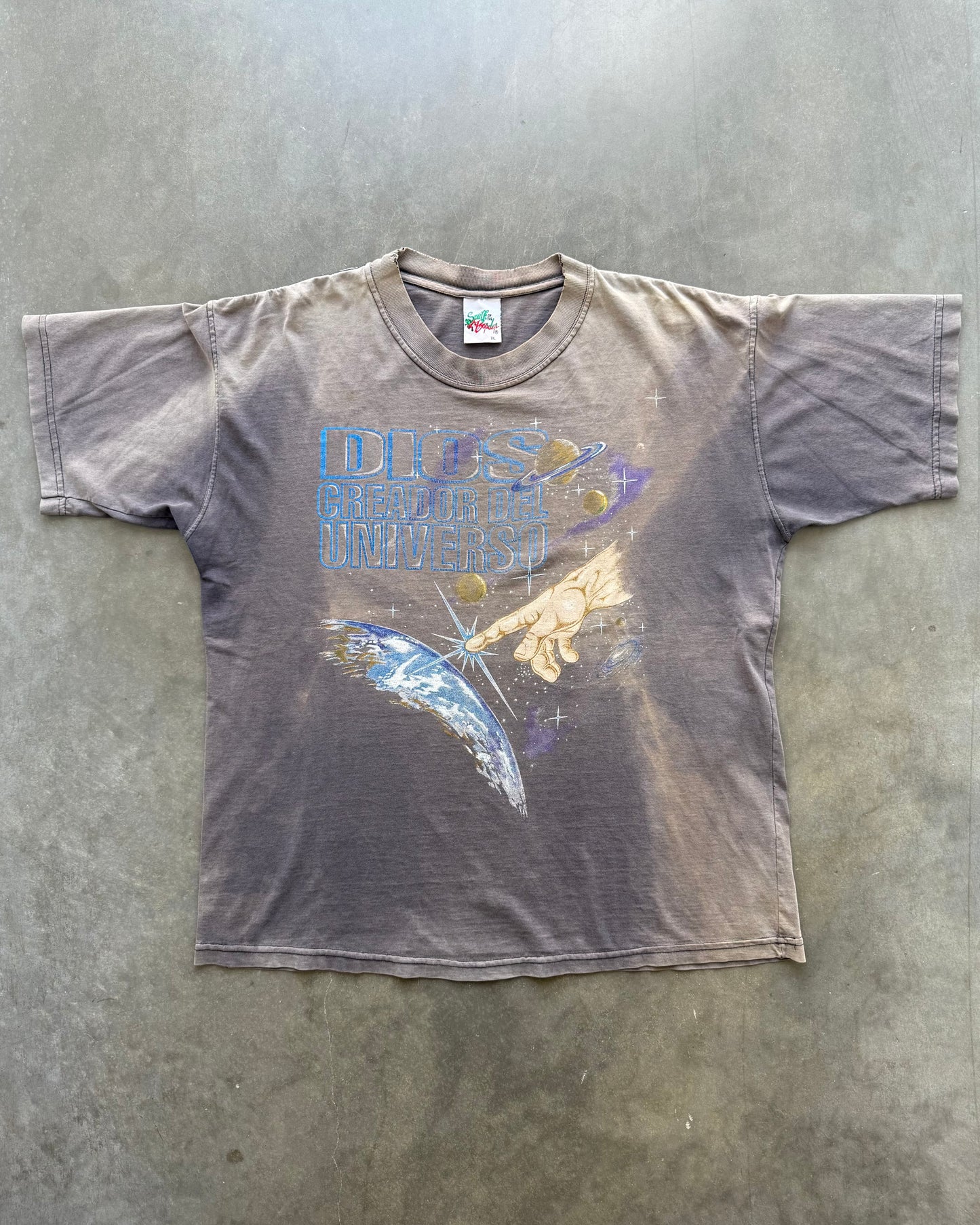 Vintage "Dios Creador Del Universo" Faded Tee - XL