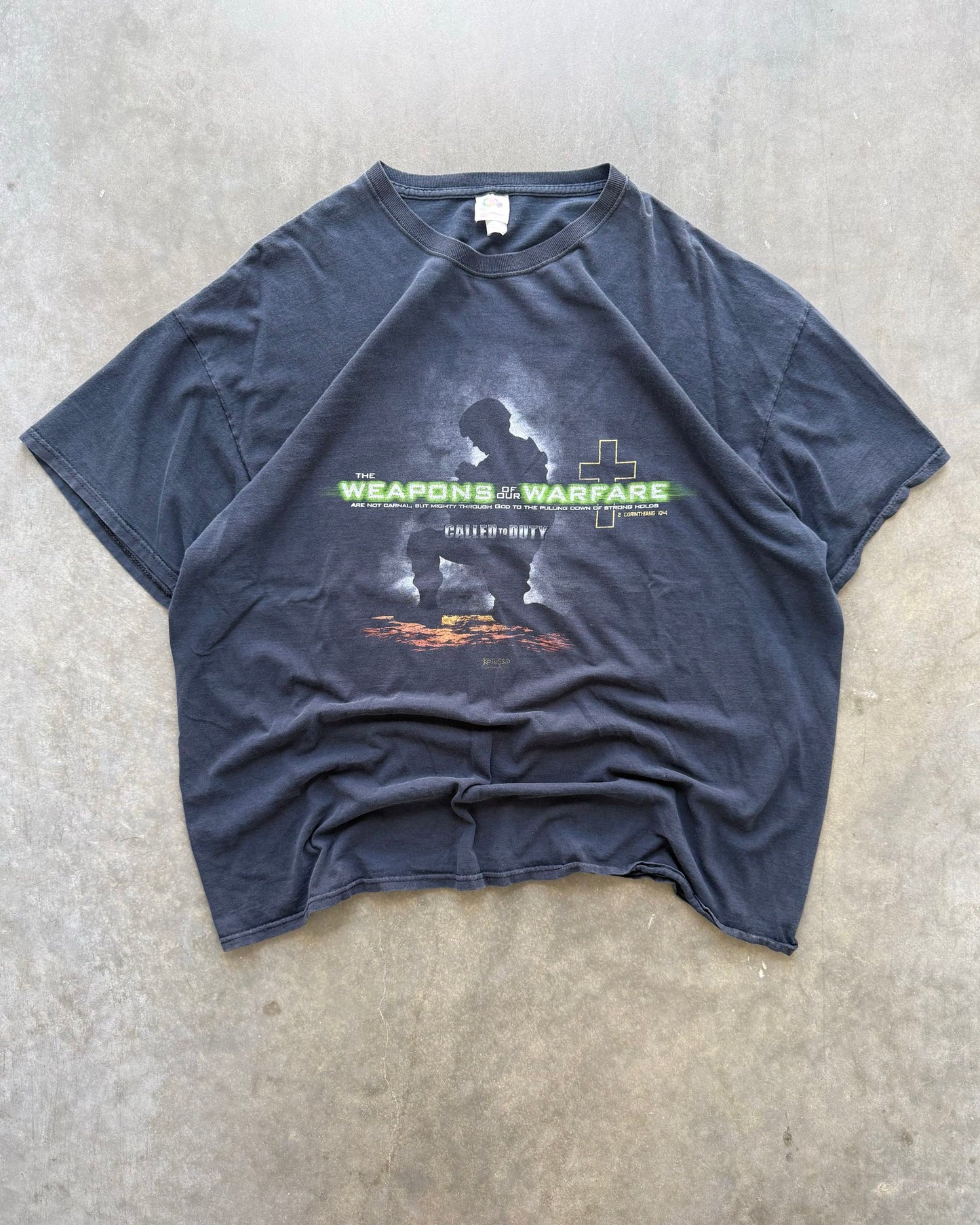 2000s Called To Duty Faded Jesus Tee - XXL
